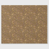 Stilvolle Luxus Glam Gold Sand Sparkling Glittery Geschenkpapier (Flach)