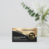 Stilvolle Luxus Gold Silver Wave Painter Visitenkarte (Stehend Vorderseite)