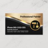 Stilvolle Luxus Gold Silver Wave Painter Visitenkarte (Vorderseite)