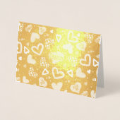 Stilvolle Luxus Golden Hearts Valentinstag Folienkarte (Vorderseite)