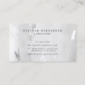 Stilvolle Luxus-Imitate Silver Foil Business Cards Visitenkarte (Rückseite)