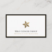 Stilvolle Luxus-Logo Black Border Visitenkarte (Vorderseite)