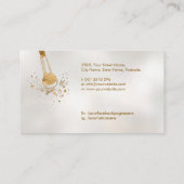 Stilvolle Luxus Makeup Pinsel und Palette Visitenkarte (Rückseite)