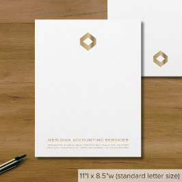 Stilvolle Luxus-Modern-Gold-Diamond-Logo Briefbogen