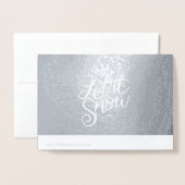 Stilvolle Luxus Silver Let It Schnee Weihnachten Folienkarte (Rückseite mit Umschlag)