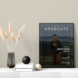 Stilvolle Magazine Cover Foto Graduate Poster