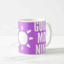 Stilvolle Magenta Good Morning Sun Tee Tasse