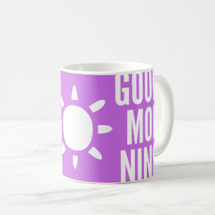 Stilvolle Magenta Good Morning Sun Tee Tasse