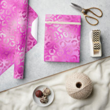 Stilvolle Magenta Pink Shimmer Glitzer Leopard Spo