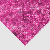 Stilvolle Magenta Pink Shimmer Glitzer Seidenpapier (Detail)