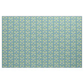 Stilvolle Maiglöckchen auf blauem Blumengewebe Stoff (Fat Quarter (45,7 x 55,9 cm))