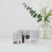 Stilvolle Make-up-Künstler silber glamourös Visitenkarte (Stehend Vorderseite)