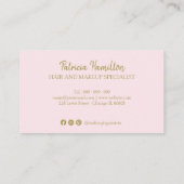 Stilvolle Makeup Artist Hair Salon 5 Loyalty Card Visitenkarte (Rückseite)