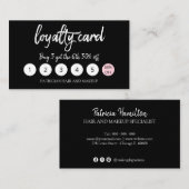 Stilvolle Makeup Artist Hair Salon 5 Loyalty Card Visitenkarte (Vorne/Hinten)