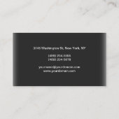 Stilvolle Makeup Artist Script Gray Business Card Visitenkarte (Rückseite)
