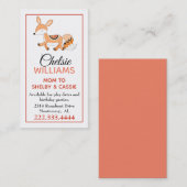 Stilvolle Mama-Karte CartoonFox Telefonnummerkarte (Vorne/Hinten)