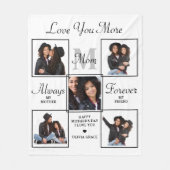 Stilvolle MAMA Personalisiert Monogram 5 FotoColla Fleecedecke (Vorderseite)