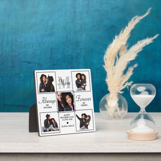 Stilvolle MAMA Personalisiert Monogram 5 FotoColla Fotoplatte (InSitu)