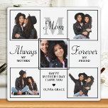 Stilvolle MAMA Personalisiert Monogram 5 FotoColla Fotoplatte<br><div class="desc">Überraschen Mama diesen Tag mit einem personalisierten 5 Foto einzigartiges Muttergedicht & Monogramm-Plakette. "Always My Mother, Forever My Friend" Personalisieren Sie diese Mama-Plakette mit Lieblings-Fotos, Nachrichten und Namen. Besuchen Sie unsere Kollektion für die besten Mama's Day Geschenke und personalisierten Mama Geschenke. COPYRIGHT © 2022 Judy Burrows, Black Dog Art -...</div>