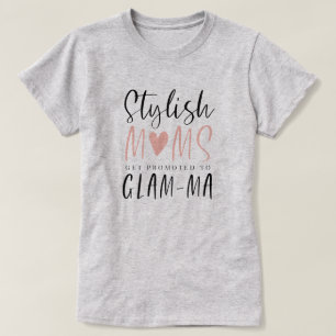 Stilvolle Mamas werden für Glam-ma Typografie gef T-Shirt