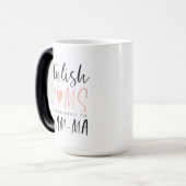 Stilvolle Mamas werden für Glam-ma Typografie gefö Verwandlungstasse (Vorderseite Links)