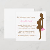 stilvolle Mamma zum zu sein; Babyparty Einladung (Vorne/Hinten)