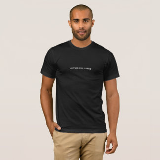 Stilvolle Männer Schwarz außerhalb des System-Slog T-Shirt