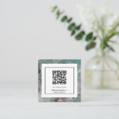 Stilvolle Marble Abstrakt Moderne Grunge Mint Quadratische Visitenkarte (Stehend Vorderseite)