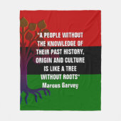 Stilvolle Marcus Garvey TREE OHNE ROOTS Fleecedecke (Vorderseite)