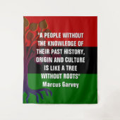 Stilvolle Marcus Garvey TREE OHNE ROOTS Wandteppich (Vorderseite)