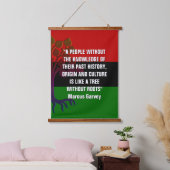 Stilvolle Marcus Garvey TREE OHNE ROOTS Wandteppich Mit Holzrahmen (Schlafzimmer)