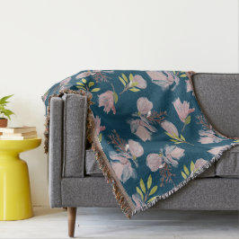 Stilvolle marineblau-Muster Aquarell floral modern Decke