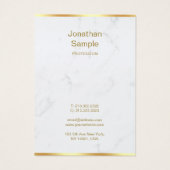 Stilvolle Marmor-Gold-Typografie-Skript Name Luxus (Rückseite)