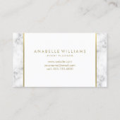 Stilvolle Marmor- und Golddrucktextur Visitenkarte (Rückseite)