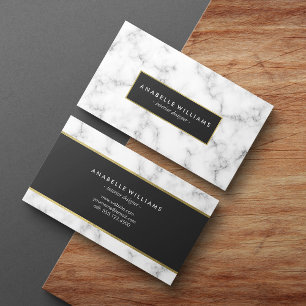 Stilvolle Marmor- und Imitate Gold Foil Visitenkarte