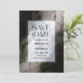 Stilvolle MarmorWedding Save the Date (Stehend Vorderseite)