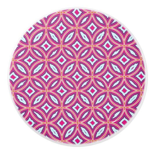 Stilvolle marokkanische Tile Gemustert Keramikknauf (Vorderseite)