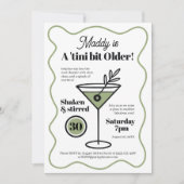 Stilvolle Martini-Einladungen jedes Alters Geburts Einladung (Vorderseite)