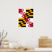 Stilvolle Maryland State Flag Dekoration (Küche)