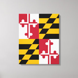 Stilvolle Maryland State Flag Dekoration Leinwanddruck