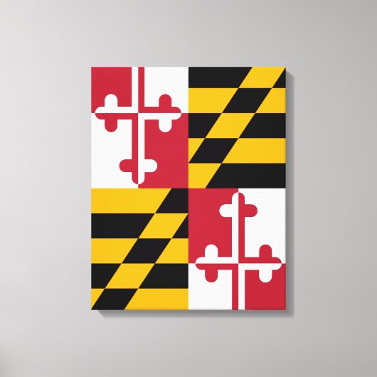 Stilvolle Maryland State Flag Dekoration Leinwanddruck (Vorderseite)