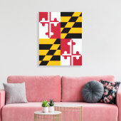 Stilvolle Maryland State Flag Dekoration Leinwanddruck (Insitu (Wohnzimmer))