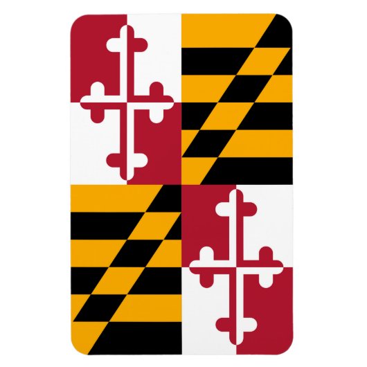 Stilvolle Maryland State Flag Dekoration Magnet (Vertikal)