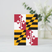 Stilvolle Maryland State Flag Dekoration Postkarte (Stehend Vorderseite)