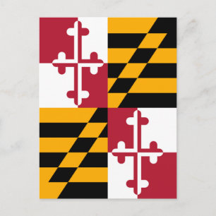 Stilvolle Maryland State Flag Dekoration Postkarte