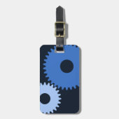 Stilvolle Maschinenzähne des Marine-Blaus Gepäckanhänger (Vorderseite vertikal)