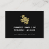 Stilvolle Maskenbildner-Visitenkarten Visitenkarte (Rückseite)