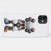 Stilvolle Mate iPhone Case mit Kaws an der Erholun (Rückseite (Horizontal))