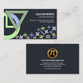 Stilvolle mathematische geometrische Symbole Motif Visitenkarte (Vorne/Hinten)