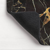 Stilvolle Maus-Pad aus schwarzem und goldenen Marm Mousepad (Ecke)